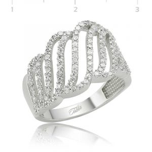 Gümüş Çok Taşlı Bayan Yüzük