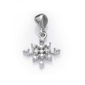 Gümüş Kar Tanesi Bayan Kolye