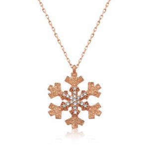 Gümüş Kar Tanesi Bayan Kolye