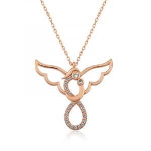 Gümüş Melek Anne Ve Çocuk Bayan Kolye