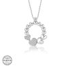 Swarovski Taşlı Gümüş Çember Kalp Bayan Kolye