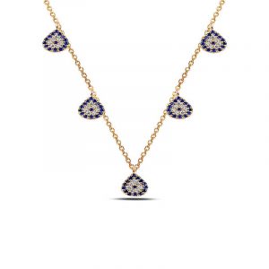 Gümüş Nazarlı Şans Kadın Kolye